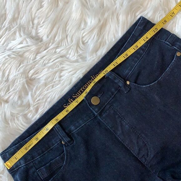SOFT SURROUNDINGS dark wash jeans zip button fly pockets size PS - Picture 6 of 7